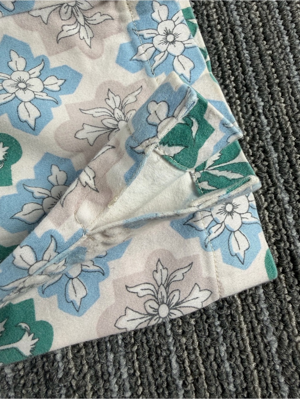 Gretchen Scott Designs Green & Light Blue Patterned Chinos - Picture 4 of 7